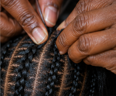 Braiding close-up
